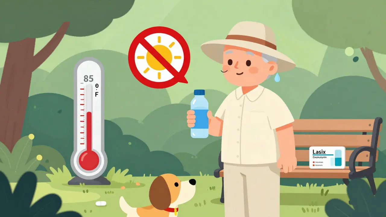 Heat Exposure Precautions with Diuretics and Anticholinergics