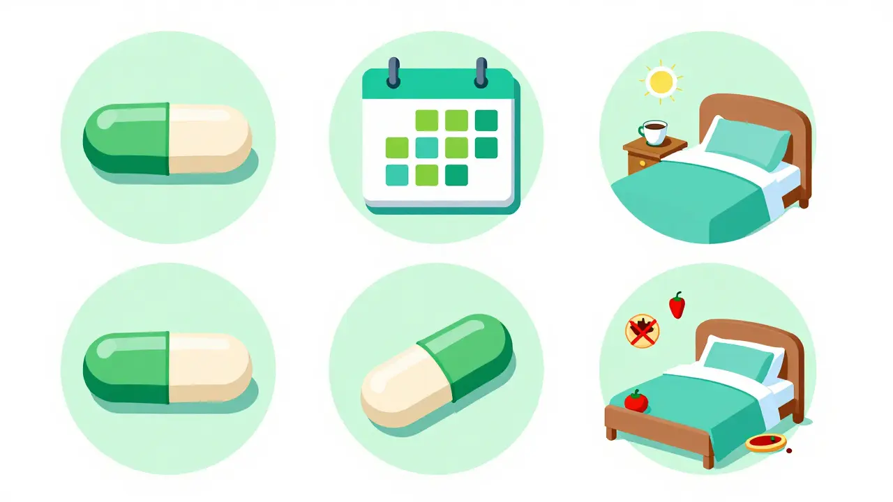 Step-by-step flat design guide for tapering off proton pump inhibitors
