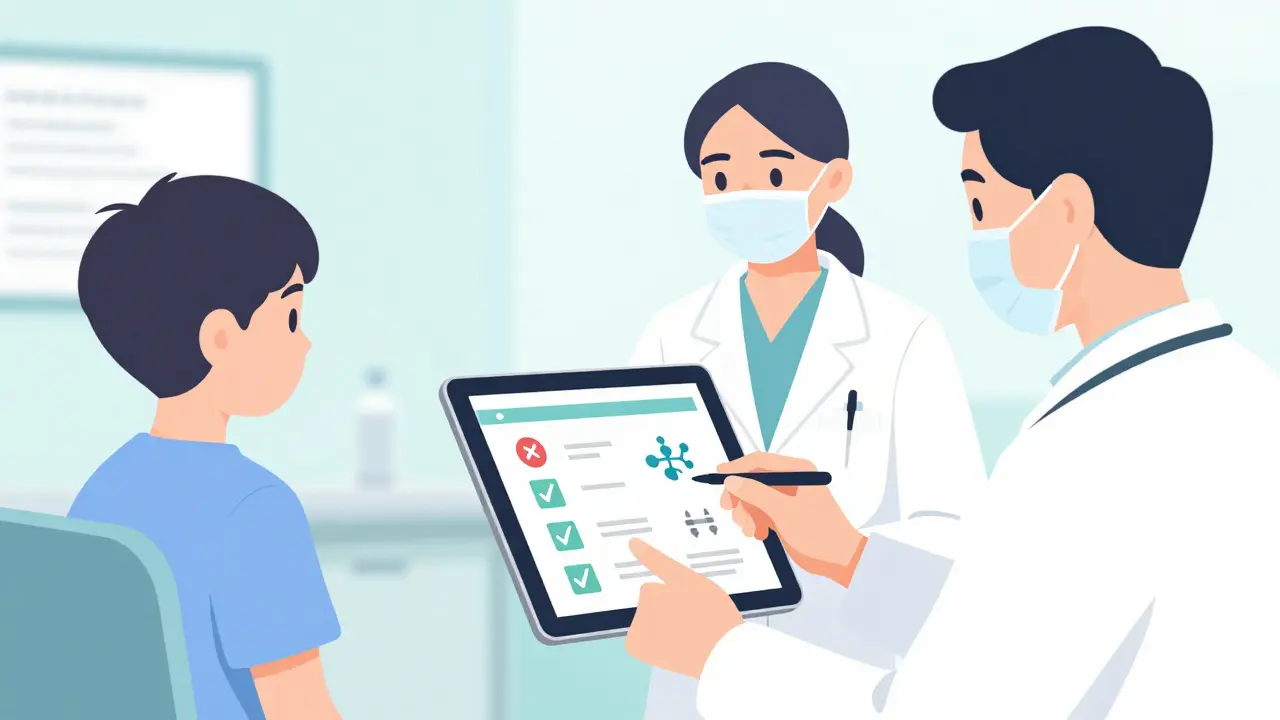 Nurses verifying pediatric dose calculation